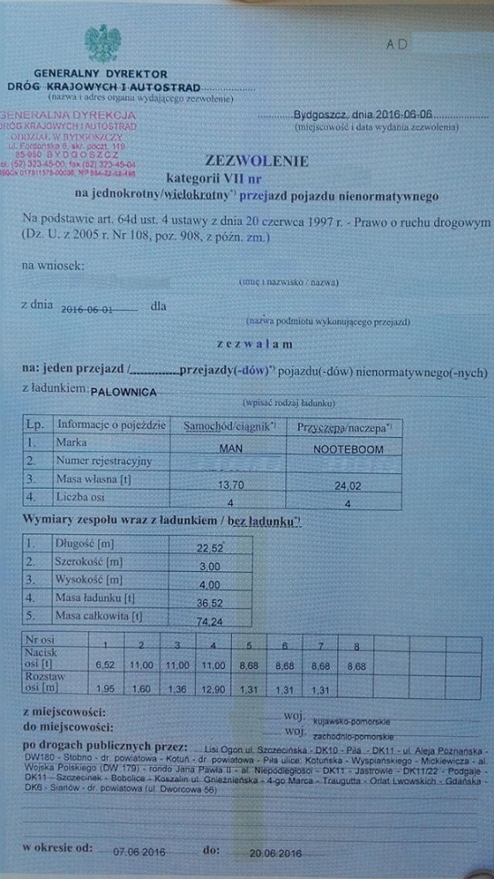 Czy kierując pojazdem nienormatywnym masz obowiązek mieć przy sobie i okazywać uprawnionym osobom zezwolenie na przejazd?