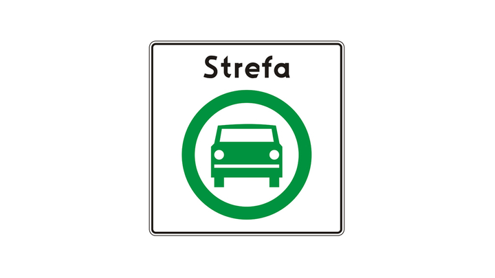 Czy ten znak zezwala na wjazd do strefy czystego transportu tylko pojazdom elektrycznym?